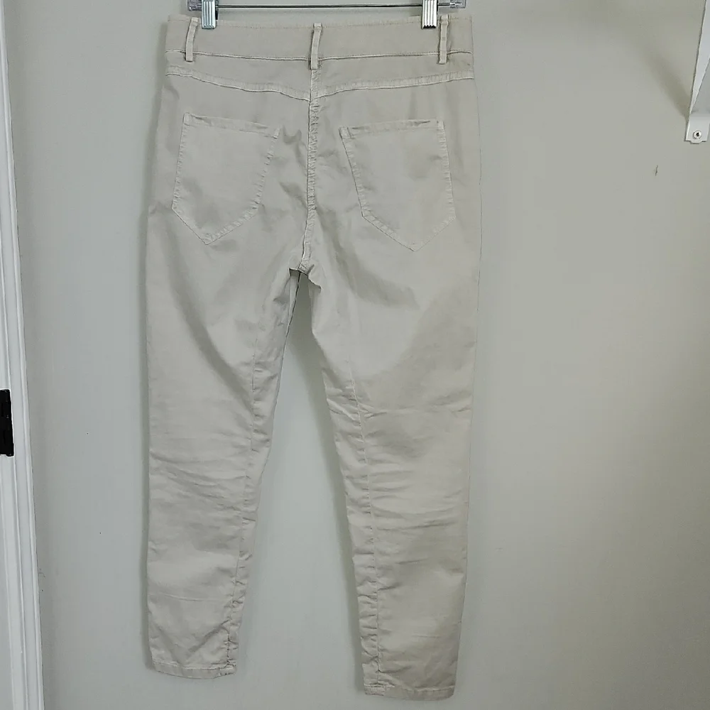 Brunello Cucinelli Women's Beige Tapered Straight Leg Pleated Pants 42 US 6 - Picture 11 of 15